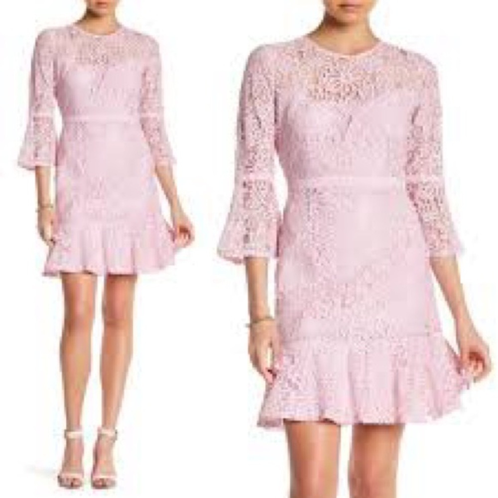 Nanette Lepore Hampton Court Lace Bell Sleeve Dress 4 NWT